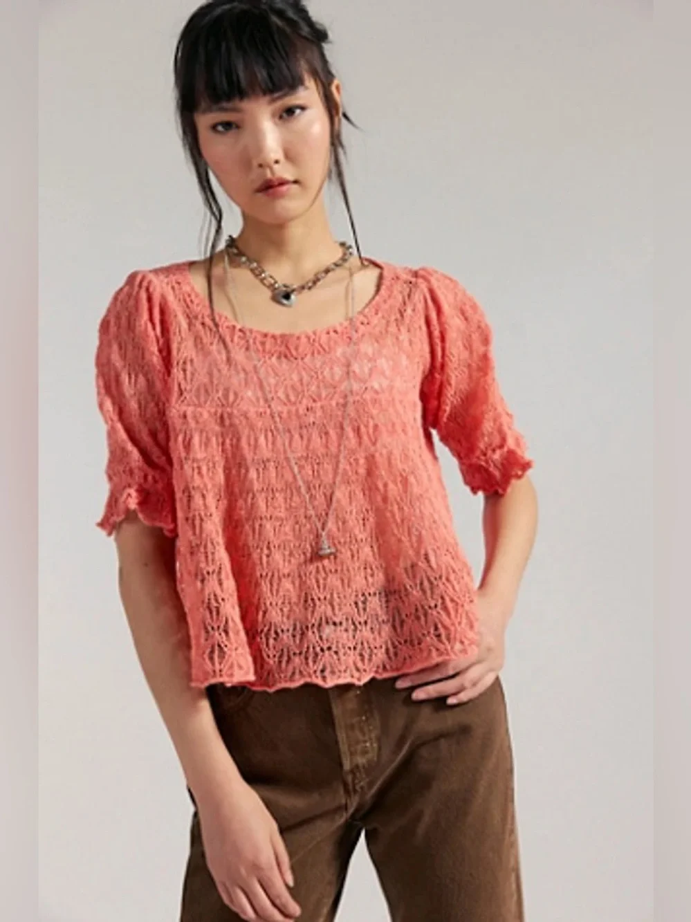 Free People Moonstruck Babydoll Blouse Size Small
